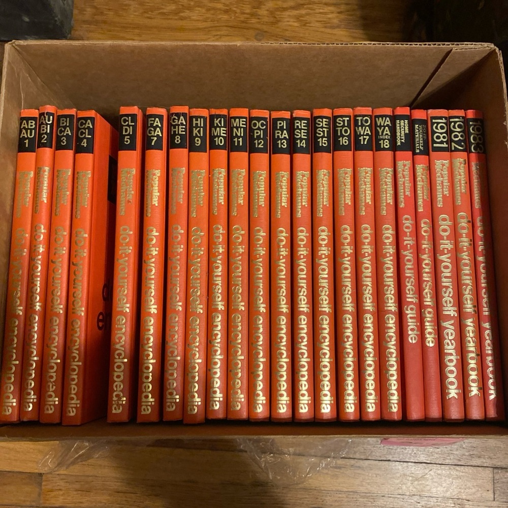 1978 Popular Mechanics Do-it-yourself Encyclopedia Set with 81.82.83 Yearbooks
